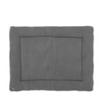 Jollein Bliss Knit Fleece Boxkleed Storm Grey / Coral 75 x 95 cm